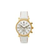 Cerruti 1181 Tremezzo gold plated steel and leather wristwatch