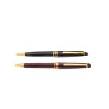 Montblanc "Meisterstück" resin and gold plated pens lot