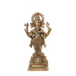 Hindu gilt bronze figure