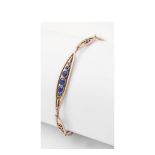 Gold and blue sapphires bracelet