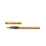 Sheaffer "Targa" gold plated and black enamel fountain pen, c.1980