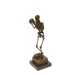 French bronze skeleton sculpture