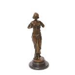 European bronze Art Nouveau style nymph sculpture