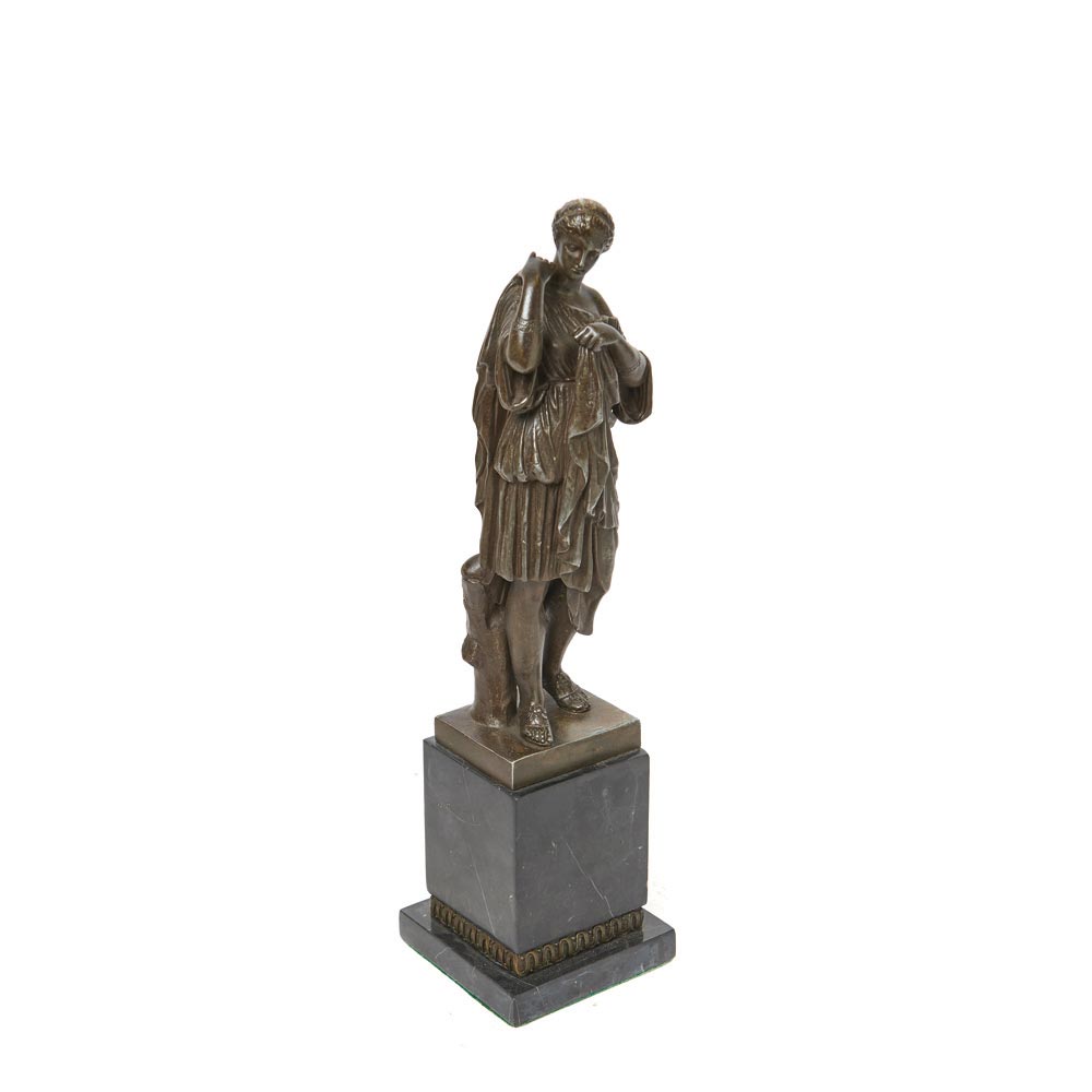 European calamine female figure sculpture, early 20th century