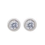 White gold and diamond earrings