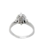 White gold and diamond ring