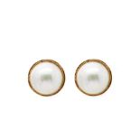 Gold and pearl earrings