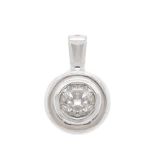 White gold and diamond pendant