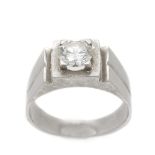 White gold and diamond ring