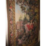 Large reproduction machine woven tapestry wall hanging,