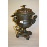 19th Century copper Samovar with shaped side handles and brass tap