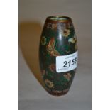 Late 19th Century Japanese cloisonne ovoid vase decorated with stylised flowers and insects on a