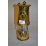 Miners brass safety lamp by Protector Lamp and Lighting Co. Ltd.