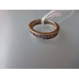 9ct Gold amethyst set full eternity ring