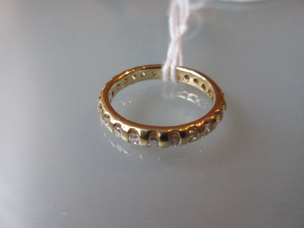 18ct Gold diamond set full eternity ring