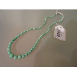 1920's Jade bead necklace