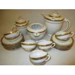 Late 19th Century porcelain teaset comprising: teapot, milk jug,