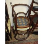 Pair of Victorian rosewood balloon back side chairs