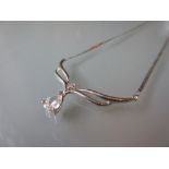9ct White gold necklace in fitted box