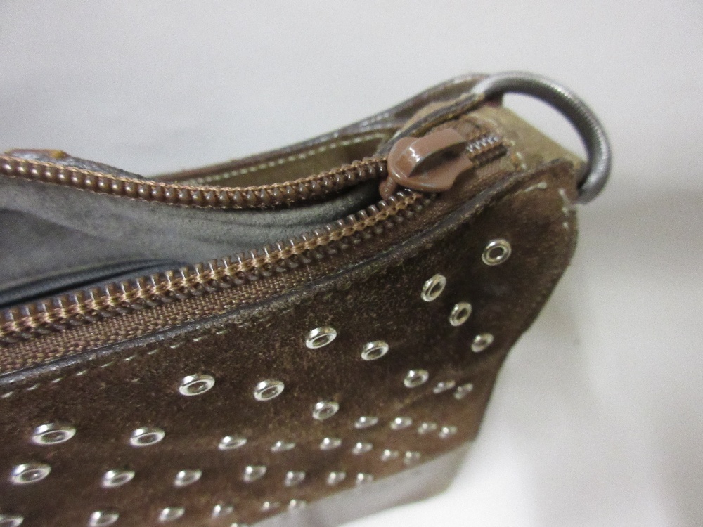 Tanner Krolle brown leather and suede handbag with shoulder strap (a/f) with dust bag - Image 3 of 3