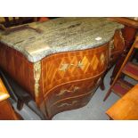Early 20th Century Continental bombe commode,