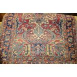 Good quality antique Anatolian rug with a lobed medallion and all-over stylised floral design on