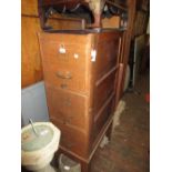 Early 20th Century oak three drawer filing cabinet