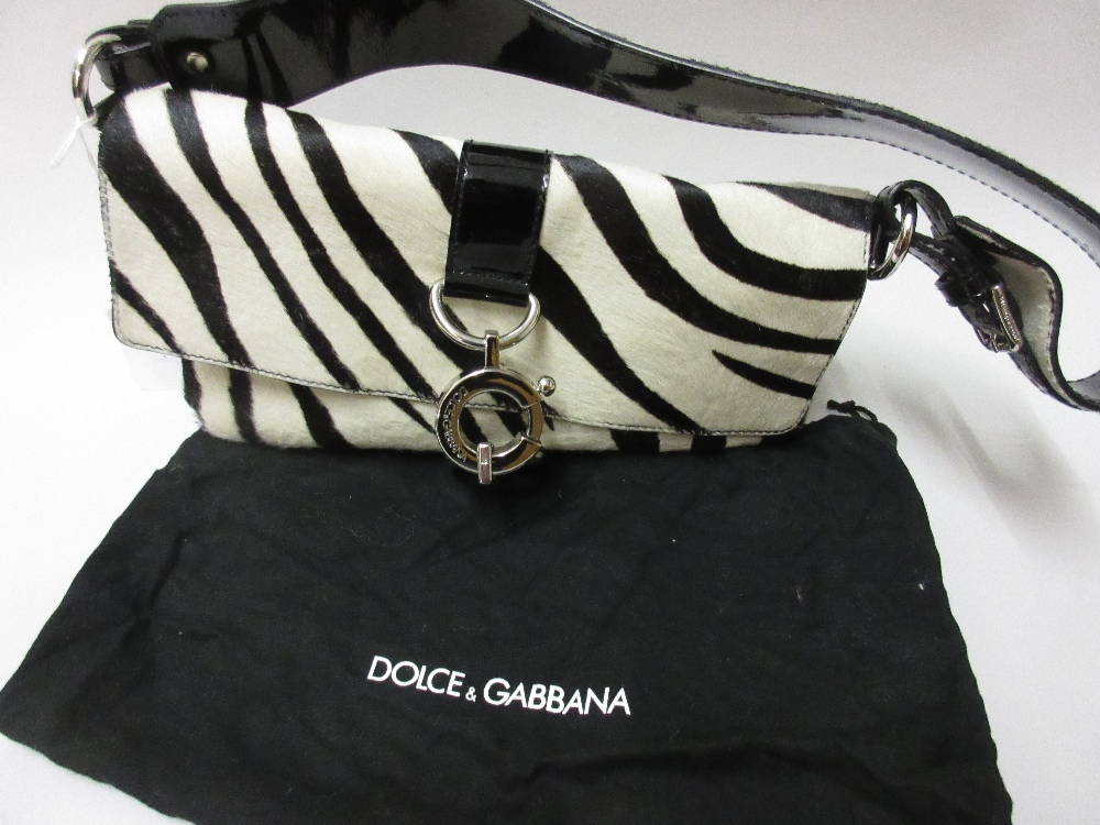 Ladies Dolce and Gabbana pony skin handbag