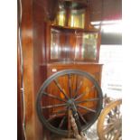 Edwardian rosewood shell and line inlaid standing corner cabinet