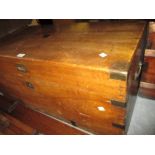 19th Century camphor wood brass mounted trunk