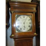 George III oak longcase clock,