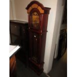 Reproduction mahogany longcase clock