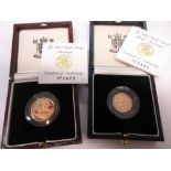 1997 Gold proof sovereign in a fitted case together with a 1997 gold proof half sovereign in fitted