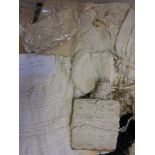 Quantity of lace trimmings, a black lace jacket,