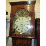 19th Century mahogany black line inlaid and crossbanded longcase clock,