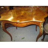 19th Century French kingwood and marquetry inlaid centre table,