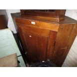 19th Century pine corner cupboard with single panelled door