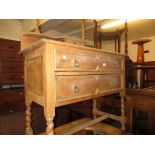 Oak dressing chest with swing mirror