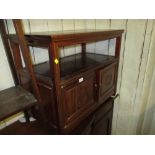 20th Century Chinese hardwood side cabinet together with a Chinese hardwood mother of pearl inlaid