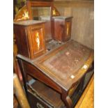 Edwardian rosewood marquetry inlaid Davenport,