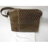 Tanner Krolle brown leather and suede handbag with shoulder strap (a/f) with dust bag