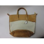 Gucci brown leather and canvas bag (a/f)