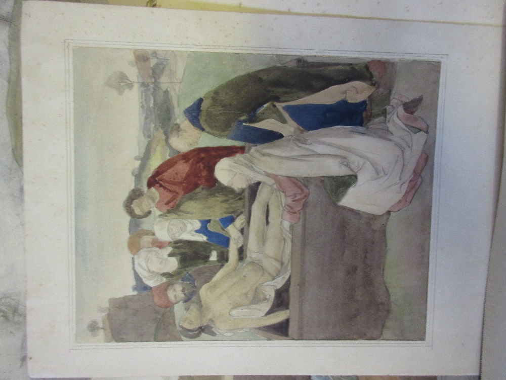 Lievin-Bauwers, quantity of unframed watercolours, drawings, - Image 4 of 15