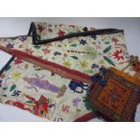 Indian embroidered door hanging,