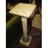 19th Century alabaster and brass mounted pedestal torchere