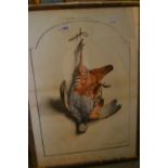 Set of seven lithographic coloured prints after Edouird Travies of various game,