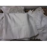Box of various table linen
