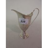 20th Century London silver Georgian style pedestal cream jug