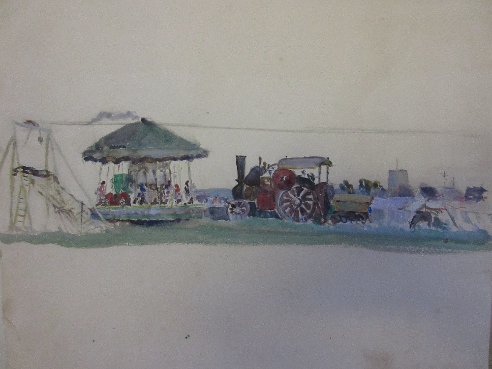 Lievin-Bauwers, quantity of unframed watercolours, drawings, - Image 7 of 15