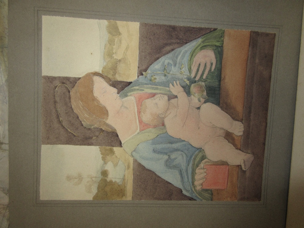 Lievin-Bauwers, quantity of unframed watercolours, drawings, - Image 5 of 15